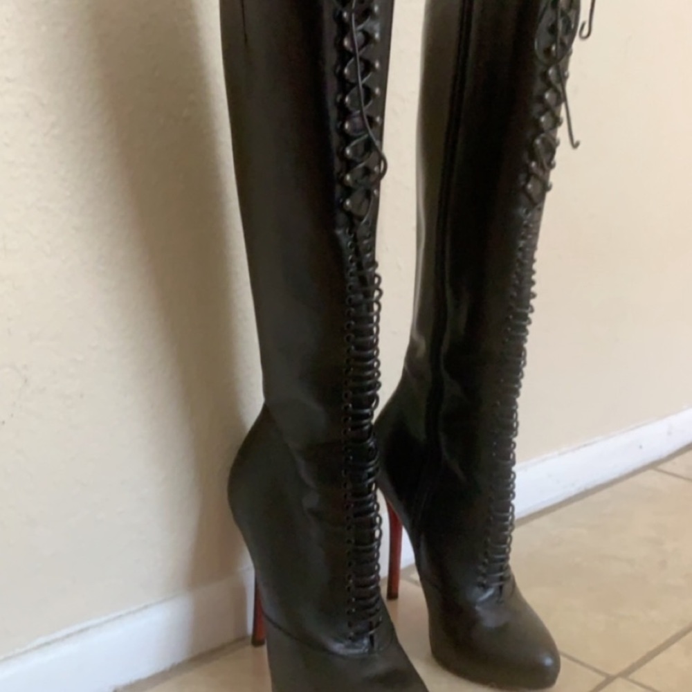 Christian Louboutin LaMadone Knee High Boots